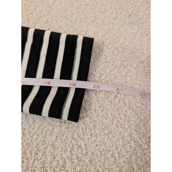 SO RAD Black and White Striped Asymmetrical Hem Long Sleeved Dress Ladies MEDIUM - Picture 8 of 9